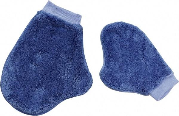 PRO-SOURCE - 9-1/2" Long Microfiber Cleaning & Dusting Mitt - Blue, for Dusting - Eagle Tool & Supply