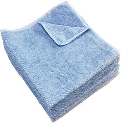 PRO-SOURCE - Dry Microfiber Wipes - Packet, 16" x 16" Sheet Size, Blue - Eagle Tool & Supply