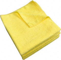 PRO-SOURCE - Dry Microfiber Wipes - Packet, 16" x 16" Sheet Size, Yellow - Eagle Tool & Supply