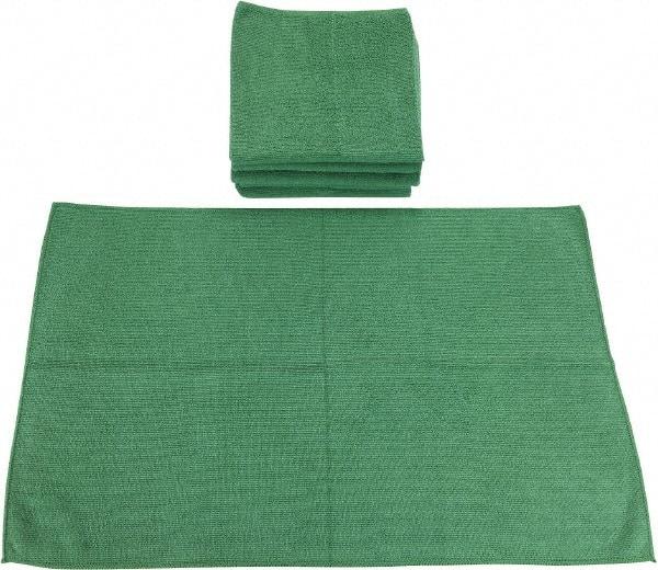 PRO-SOURCE - Reusable Microfiber Wipes - Packet, 16" x 24" Sheet Size, Green - Eagle Tool & Supply