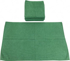 PRO-SOURCE - Reusable Microfiber Wipes - Packet, 16" x 24" Sheet Size, Green - Eagle Tool & Supply