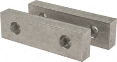 Gibraltar - 5-1/8" Wide x 1-1/2" High x 3/4" Thick, Flat/No Step Vise Jaw - Soft, Aluminum, Fixed Jaw, Compatible with 5" Vises - Eagle Tool & Supply