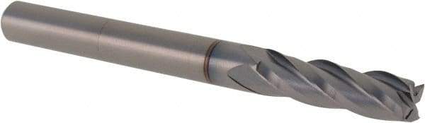 Value Collection - 3/16", 5/8" LOC, 3/16" Shank Diam, 2" OAL, 4 Flute, Solid Carbide Square End Mill - Single End, TiCN Finish, Spiral Flute, 30° Helix, Right Hand Cut, Right Hand Flute - Eagle Tool & Supply