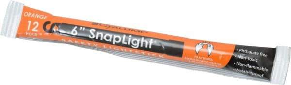 Cyalume - 10 Piece Orange Chemical Lightstick - 6 Inch Long, 12 Hours Illumination Time, Nonflammable, Nontoxic and Waterproof, Snap and Shake Activation Method - Eagle Tool & Supply