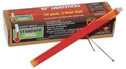 Cyalume - 10 Piece Red Chemical Lightstick - 10 Inch Long, 2 Hours Illumination Time, Nonflammable, Nontoxic and Waterproof, Snap and Shake Activation Method - Eagle Tool & Supply