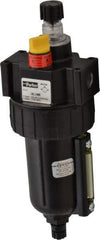 Parker - 1/4" NPT, 250 Max psi Intermediate Micro Mist Lubricator - Metal Bowl with Sight Glass, Zinc Body, 40 CFM, 175°F Max Temp, 2.81" Wide x 7.82" High - Eagle Tool & Supply