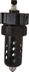 Parker - 1/2" NPT, 150 Max psi Standard Micro Mist Lubricator - Polycarbonate Bowl with Sight Glass, Zinc Body, 90 CFM, 125°F Max Temp, 3.24" Wide x 9.27" High - Eagle Tool & Supply