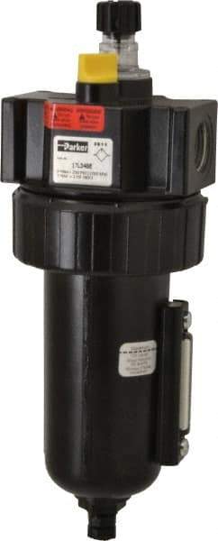 Parker - 1/2" NPT, 250 Max psi Standard Micro Mist Lubricator - Metal Bowl with Sight Glass, Zinc Body, 90 CFM, 175°F Max Temp, 3.24" Wide x 9.27" High - Eagle Tool & Supply