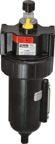 Parker - 3/4" NPT, 250 Max psi Standard Micro Mist Lubricator - Metal Bowl with Sight Glass, Zinc Body, 90 CFM, 175°F Max Temp, 3.24" Wide x 9.27" High - Eagle Tool & Supply
