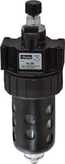 Parker - 1/4" NPT, 150 Max psi Intermediate Mist Lubricator - Polycarbonate Bowl with Sight Glass, Zinc Body, 40 CFM, 125°F Max Temp, 2.81" Wide x 7.82" High - Eagle Tool & Supply