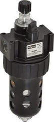 Parker - 3/8" NPT, 150 Max psi Intermediate Mist Lubricator - Polycarbonate Bowl with Sight Glass, Zinc Body, 60 CFM, 125°F Max Temp, 2.81" Wide x 7.82" High - Eagle Tool & Supply