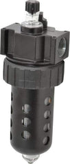 Parker - 3/4" NPT, 150 Max psi Standard Mist Lubricator - Polycarbonate Bowl with Sight Glass, Zinc Body, 90 CFM, 125°F Max Temp, 3.24" Wide x 9.27" High - Eagle Tool & Supply