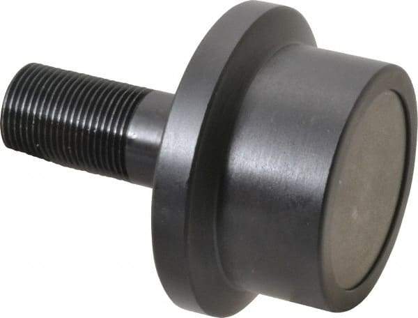 Accurate Bushing - 2-1/2" Roller Diam x 1-11/16" Width, 1" Stud Diam x 2-1/4" Length, Flanged Load Roller - Steel, 1-1/2" Thread Length, 1-14 Thread, 5,120 Lb Dynamic Cap, 3,120 Lb Static Cap - Eagle Tool & Supply