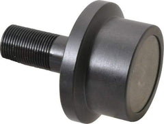 Accurate Bushing - 2-1/2" Roller Diam x 1-11/16" Width, 1" Stud Diam x 2-1/4" Length, Flanged Load Roller - Steel, 1-1/2" Thread Length, 1-14 Thread, 5,120 Lb Dynamic Cap, 3,120 Lb Static Cap - Eagle Tool & Supply