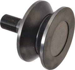 Accurate Bushing - 3-1/2" Roller Diam x 1-11/16" Width, 7/8" Stud Diam x 2" Length, V Guide Roller - Steel, 1-1/8" Thread Length, 7/8-14 Thread, 3,490 Lb Dynamic Cap, 2,000 Lb Static Cap - Eagle Tool & Supply