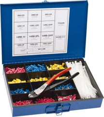 Thomas & Betts - 1,102 Piece, Terminal Kit - 22 to 10 AWG Compatible Wire Size - Eagle Tool & Supply
