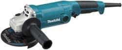 Makita - 5" Wheel Diam, 11,000 RPM, Corded Angle & Disc Grinder - 5/8-11 Spindle, 120 Volts, 10.5 Amps, Front Exhaust - Eagle Tool & Supply