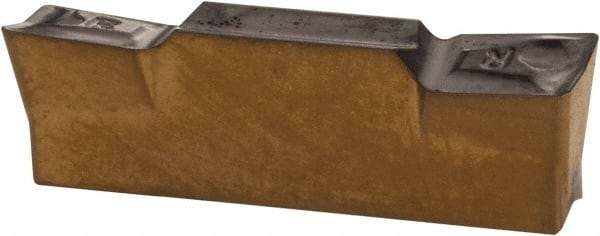 Iscar - 4004HFPR Grade IC830, 4mm Cutting Width Carbide Grooving Insert - 2mm Max Depth of Cut, Right Hand, 0.4mm Corner Radius, TiAlN Finish - Eagle Tool & Supply