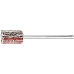 PFERD - 3/8" Diam x 5/8" Face Width, Aluminum Oxide Coated Mounted Flap Wheel - 1/8" Shank Mount, 60 Grit, 75,000 Max RPM - Eagle Tool & Supply