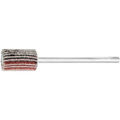 PFERD - 3/8" Diam x 5/8" Face Width, Aluminum Oxide Coated Mounted Flap Wheel - 1/8" Shank Mount, 80 Grit, 75,000 Max RPM - Eagle Tool & Supply