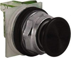 Schneider Electric - 30mm Mount Hole, Extended Straight, Pushbutton Switch with Contact Block - Black Pushbutton, Momentary (MO) - Eagle Tool & Supply