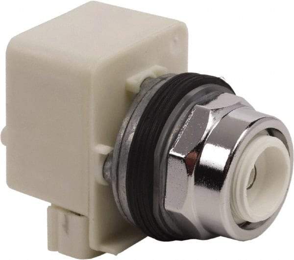 Schneider Electric - 1.18 Inch Mount Hole, Extended Straight, Pushbutton Switch Only - Round, Illuminated, Momentary (MO), Weatherproof, Dust and Oil Resistant - Eagle Tool & Supply