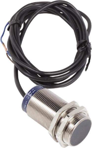 Telemecanique Sensors - NPN, PNP, 10mm Detection, Cylinder, Inductive Proximity Sensor - 2 Wires, IP68, IP69, 24 to 240 VAC/VDC, M30x1.5 Thread, 62mm Long - Eagle Tool & Supply