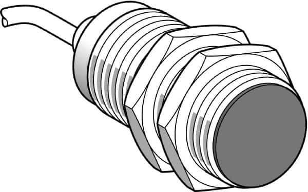 Telemecanique Sensors - PNP, 15mm Detection, Cylinder, Inductive Proximity Sensor - 3 Wires, IP65, IP67, 12 to 24 VDC, M30x1.5 Thread, 43mm Long - Eagle Tool & Supply