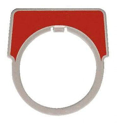 Schneider Electric - Rectangular, Aluminum Legend Plate - Blank - Red Background, 30mm Hole Diameter, 40mm Wide x 43mm High - Eagle Tool & Supply