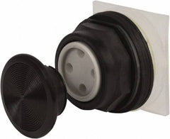 Schneider Electric - 30mm Mount Hole, Extended Straight, Pushbutton Switch Only - Black Pushbutton, Momentary (MO) - Eagle Tool & Supply