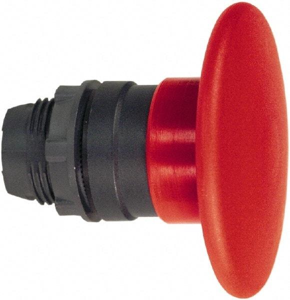 Schneider Electric - 22mm Mount Hole, Extended Mushroom Head, Pushbutton Switch Only - Round, Red Pushbutton, Nonilluminated, Momentary (MO) - Eagle Tool & Supply