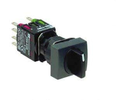 Schneider Electric - 16mm Mount Hole, Selector Switch - Black, Maintained (MA), NO/NC, Vibration Resistant - Eagle Tool & Supply