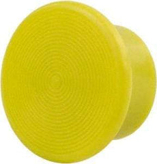 Schneider Electric - Extended Mushroom Head Pushbutton Switch Screw-On Knob - Yellow, Round Button - Eagle Tool & Supply