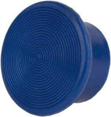 Schneider Electric - Extended Mushroom Head Pushbutton Switch Screw-On Knob - Blue, Round Button - Eagle Tool & Supply