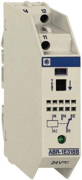 Schneider Electric - 7 Milliamp, 2NO Configuration, Interface Relay Module - DIN Rail Mount, 23 to 104°F, 230 to 240 VAC - Eagle Tool & Supply