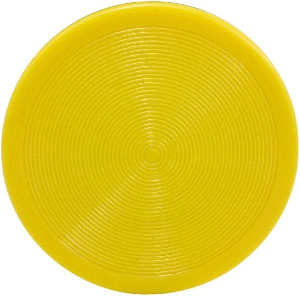 Schneider Electric - Extended Mushroom Head Pushbutton Switch Knob - Yellow, Round Button, Incandescent Lamp, Illuminated - Eagle Tool & Supply