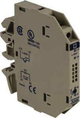 Schneider Electric - 17 Milliamp, NC Configuration, Interface Relay Module - DIN Rail Mount, 23 to 131°F, 120 to 127 Volt - Eagle Tool & Supply