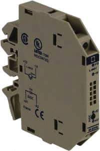 Schneider Electric - 13.6 Milliamp, NC Configuration, Interface Relay Module - DIN Rail Mount, 23 to 131°F, 5 VDC - Eagle Tool & Supply