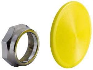 Schneider Electric - Extended Mushroom Head Pushbutton Switch Knob - Yellow, Round Button - Eagle Tool & Supply