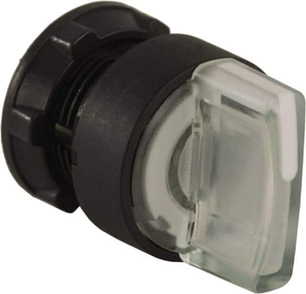 Schneider Electric - 22mm Mount Hole, 3 Position, Handle Operated, Selector Switch Only - White, Maintained (MA), Illuminated, Shock, Vibration and Water Resistant - Eagle Tool & Supply