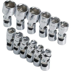SK - 1/4" Drive Standard Socket Set - 5 to 15mm, Metric Measurement Standard - Eagle Tool & Supply