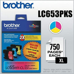 Brother - Cyan, Magenta & Yellow Ink Cartridge - Use with Brother MFC-5890CN, 5895CW, 6490CW, 6890CDW - Eagle Tool & Supply