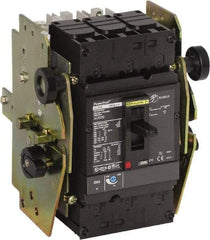 Square D - 150 Amp, 250 VDC, 600 VAC, 3 Pole, Panel Mount Molded Case Circuit Breaker - Thermal Magnetic Trip, Multiple Breaking Capacity Ratings, 4-4/0 AWG - Eagle Tool & Supply