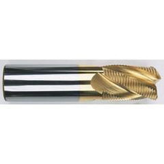 5/8" Dia. - 3-1/2 OAL - Chip Breaker-Solid CBD - TiN-Single End Roughing End Mill - 4 FL - Eagle Tool & Supply