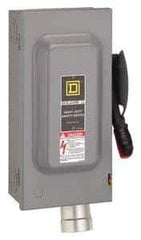 Square D - 60 Amp, 600 VAC, 3 Pole Nonfused Safety Switch - NEMA 12, 30 hp at 600 VAC (Single Phase), 60 hp at 600 VAC (Triple Phase) - Eagle Tool & Supply