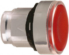 Schneider Electric - 22mm Mount Hole, Flush, Pushbutton Switch Only - Round, Red Pushbutton, Illuminated, Maintained (MA) - Eagle Tool & Supply