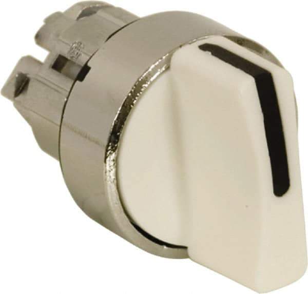 Schneider Electric - 22mm Mount Hole, 2 Position, Handle Operated, Selector Switch - White, Maintained (MA), Nonilluminated, Shock, Vibration and Water Resistant - Eagle Tool & Supply