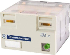 Schneider Electric - 3,750 VA Power Rating, Electromechanical Plug-in General Purpose Relay - 15 Amp at 250 VAC & 28 VDC, 4CO, 230 VAC - Eagle Tool & Supply
