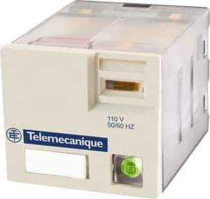 Schneider Electric - 3,750 VA Power Rating, Electromechanical Plug-in General Purpose Relay - 15 Amp at 250 VAC & 28 VDC, 3CO, 120 VAC - Eagle Tool & Supply