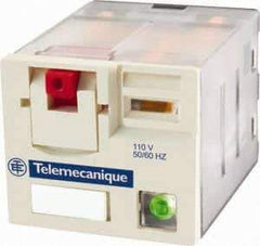 Schneider Electric - 3,750 VA Power Rating, Electromechanical Plug-in General Purpose Relay - 15 Amp at 250 VAC & 28 VDC, 3CO, 48 VAC - Eagle Tool & Supply